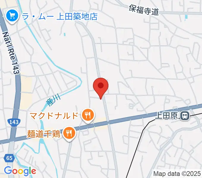 五味和楽器店 上田本店の地図