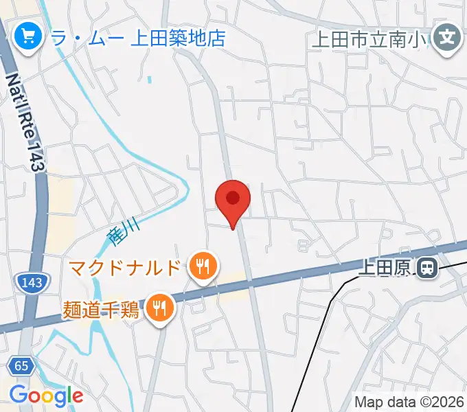 五味和楽器店 上田本店の地図