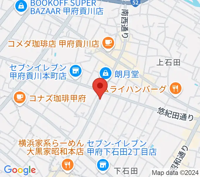 ふるや楽器店の地図