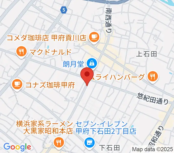 ふるや楽器店の地図