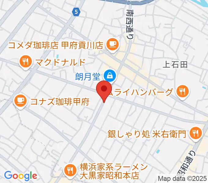 ふるや楽器店の地図