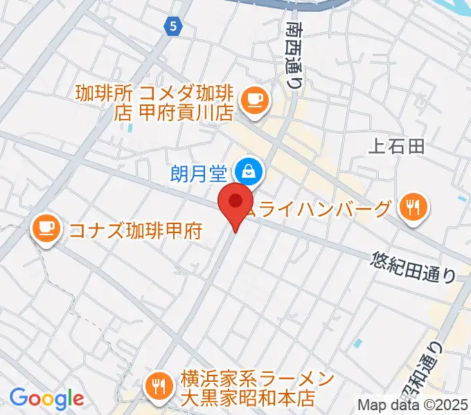 ふるや楽器店の地図