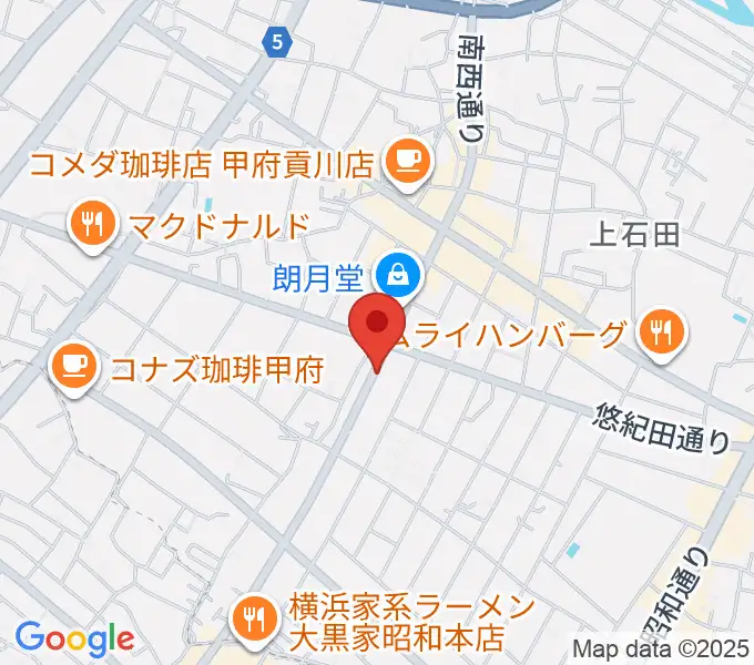ふるや楽器店の地図