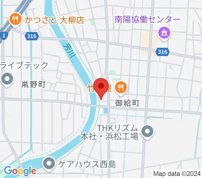 大鳥楽器の地図