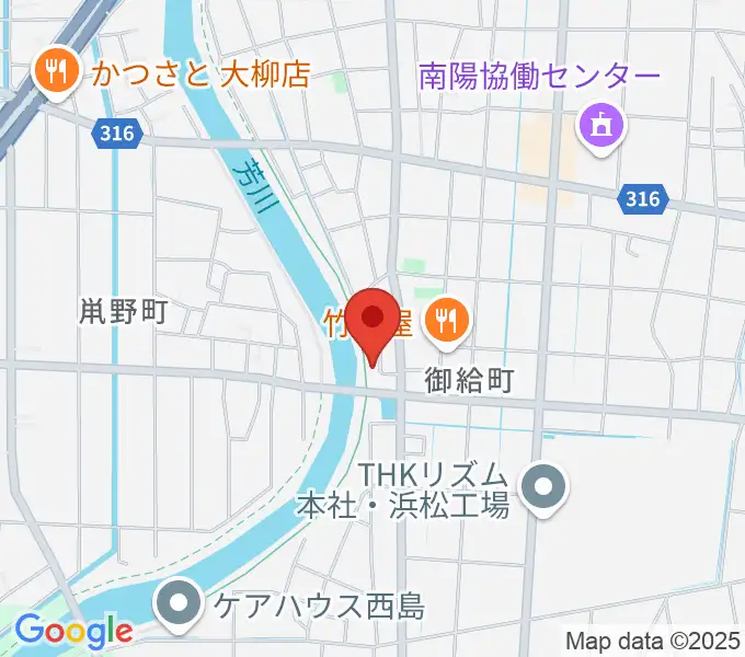 大鳥楽器の地図