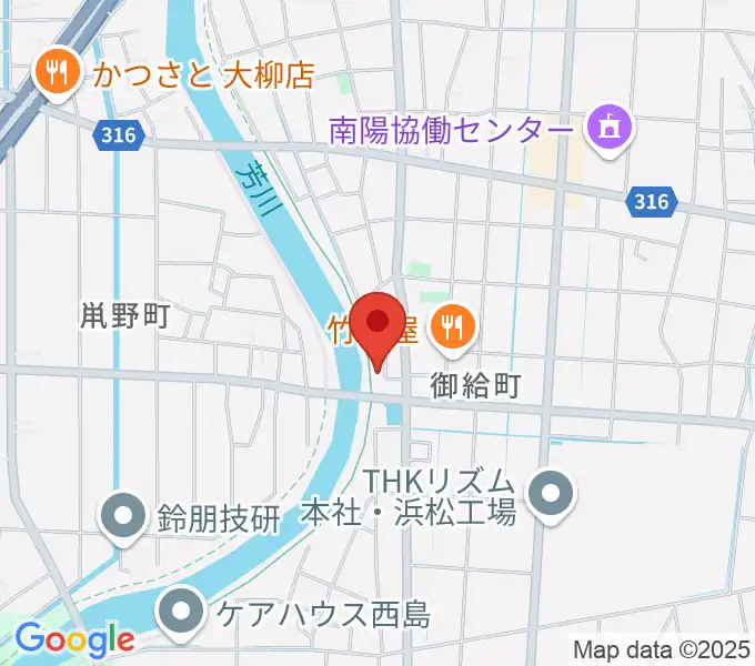 大鳥楽器の地図