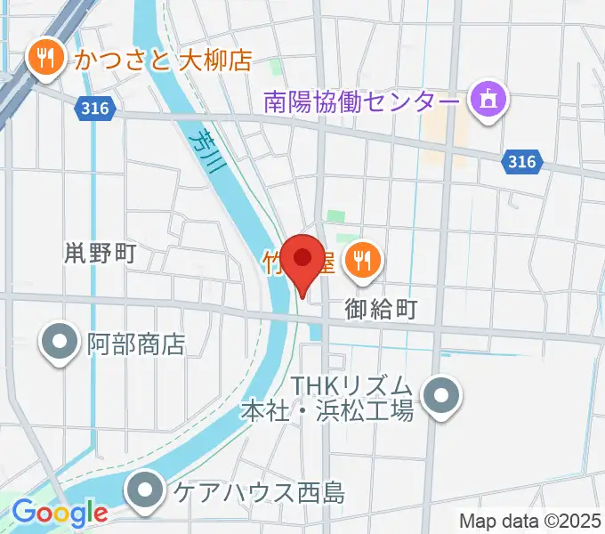 大鳥楽器の地図