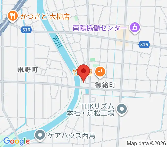 大鳥楽器の地図