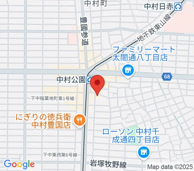 音羽屋三味線店の地図