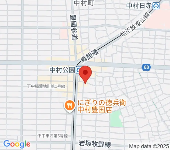 音羽屋三味線店の地図