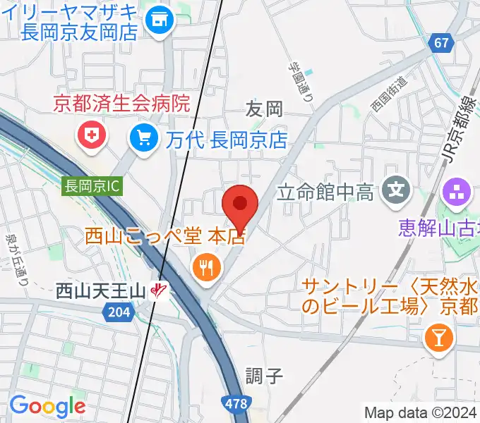 パナムジカ ショールームの地図