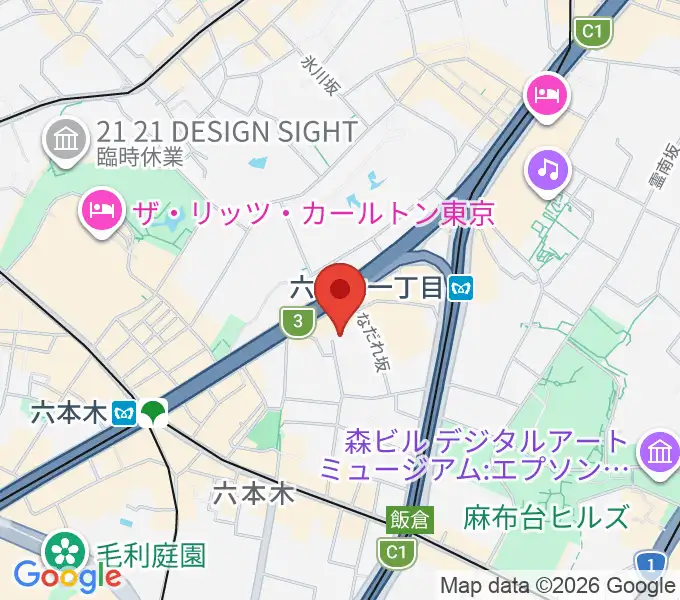 バイオリンリサーチの地図