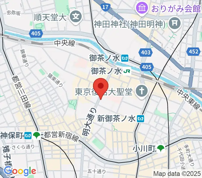 御茶ノ水楽器センターの地図