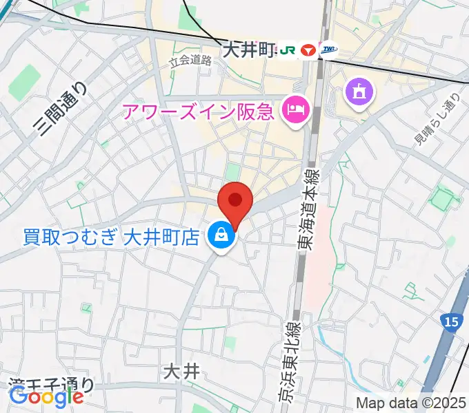 シブヤ楽器店の地図