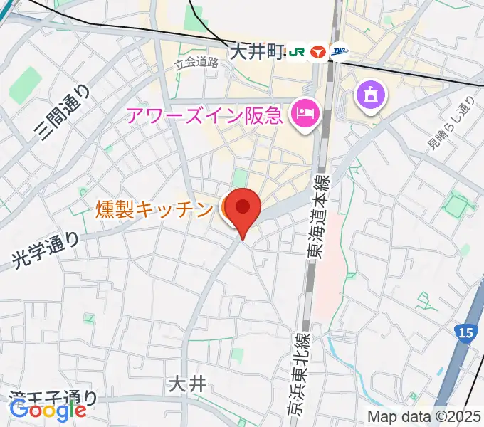 シブヤ楽器店の地図