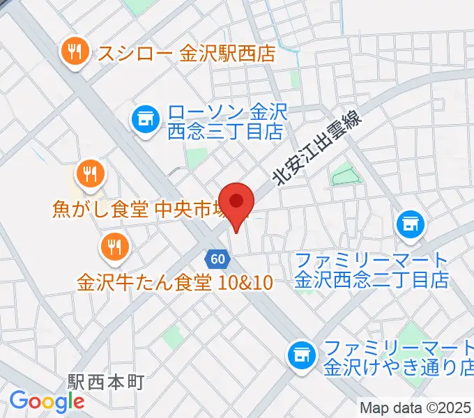ストラディ金沢の地図