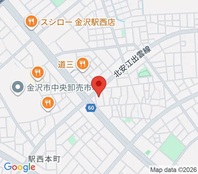 ストラディ金沢の地図