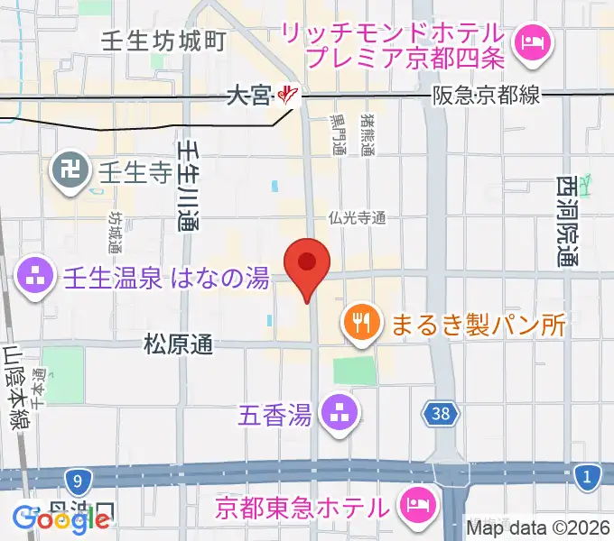 太鼓センター TAIKO-LAB京都の地図