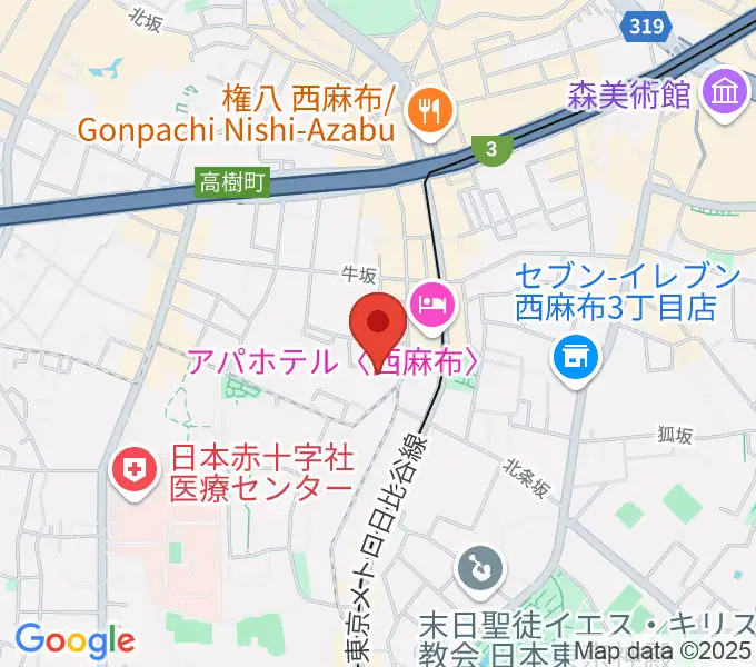 高田ハープサロンの地図
