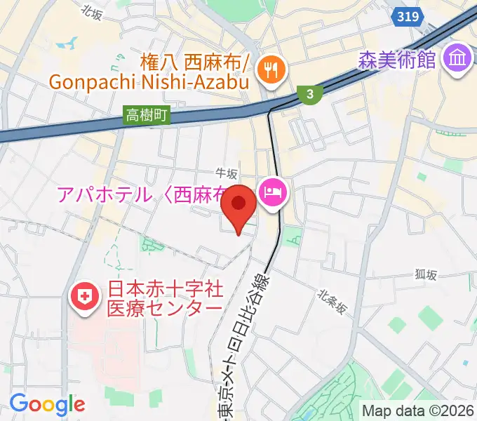 高田ハープサロンの地図