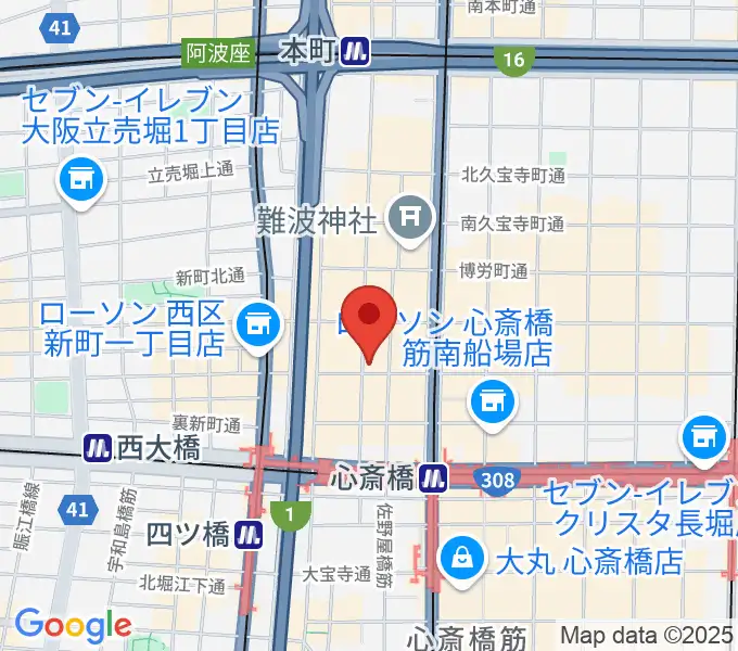 トニック楽器アトリエボアの地図