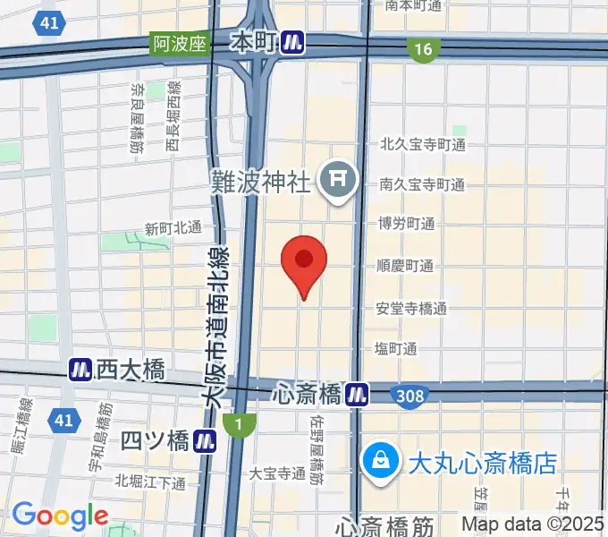 トニック楽器アトリエボアの地図