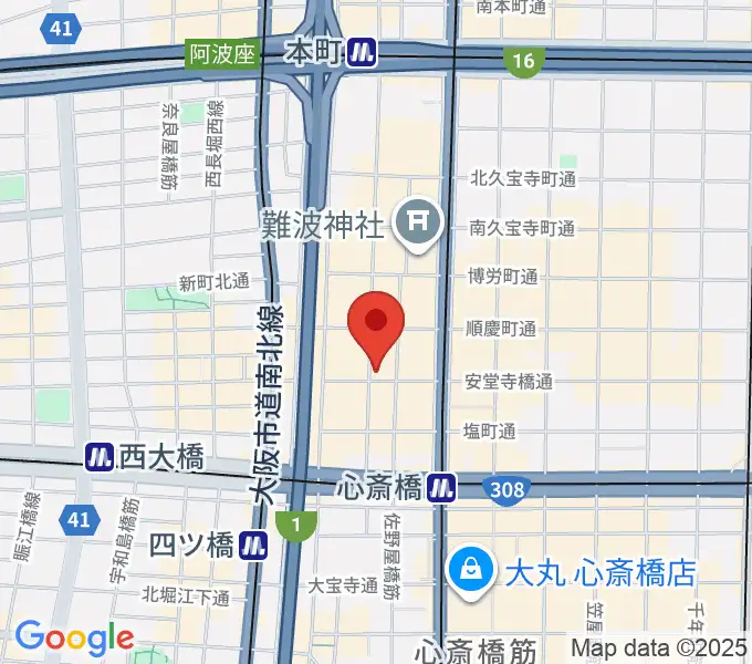 トニック楽器アトリエボアの地図