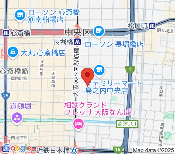 ツタヤ楽器の地図