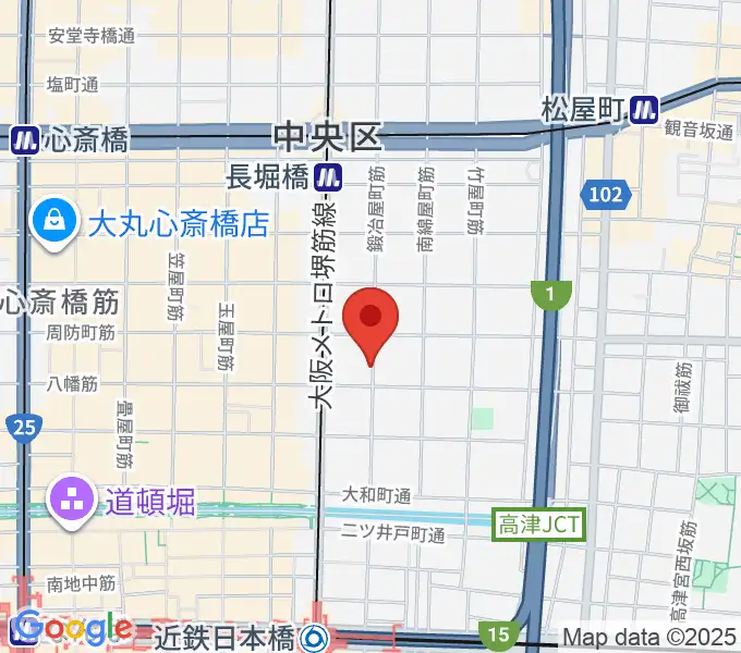 ツタヤ楽器の地図