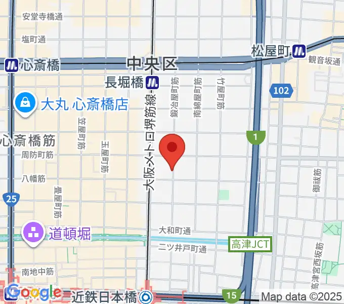 ツタヤ楽器の地図