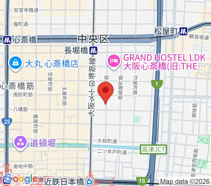 ツタヤ楽器の地図