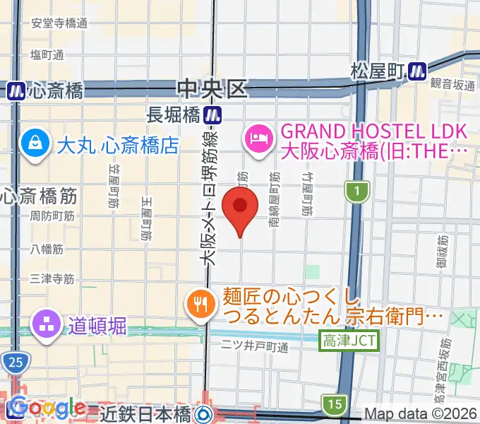 ツタヤ楽器の地図