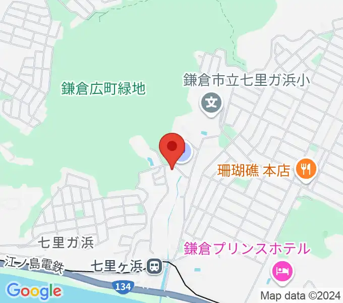 ウクレレスタジオ七里ケ浜の地図