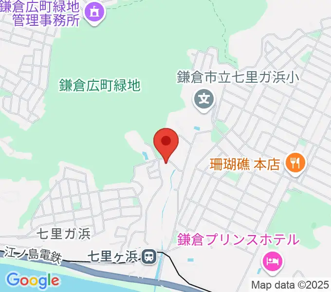 ウクレレスタジオ七里ケ浜の地図