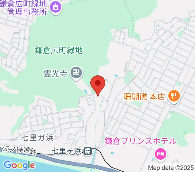 ウクレレスタジオ七里ケ浜の地図