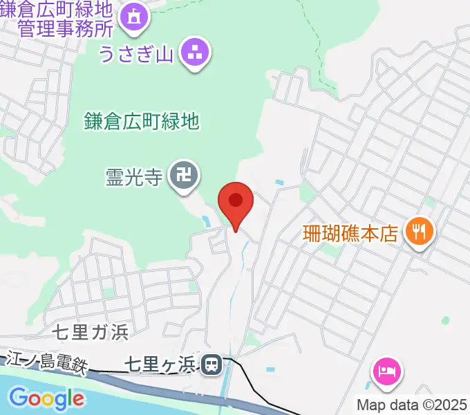 ウクレレスタジオ七里ケ浜の地図