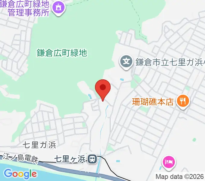 ウクレレスタジオ七里ケ浜の地図