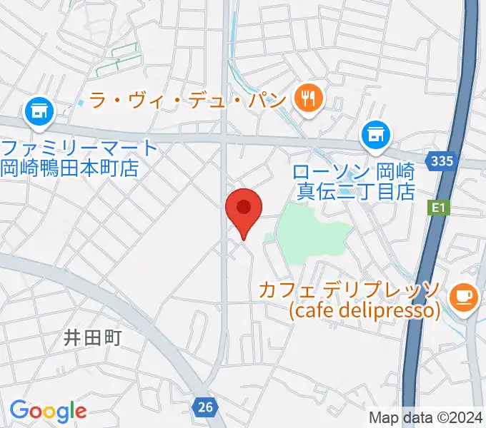 ヴィルトゥオーゾ岡崎店の地図