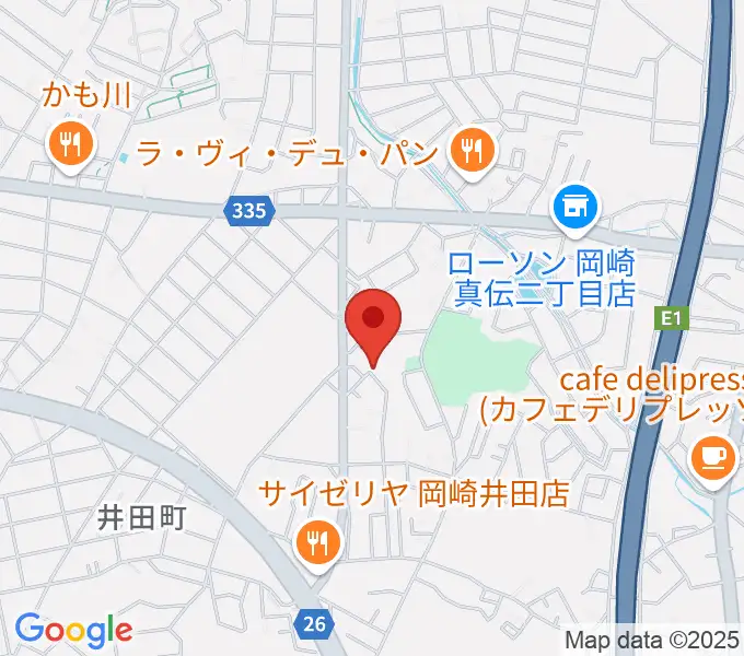 ヴィルトゥオーゾ岡崎店の地図