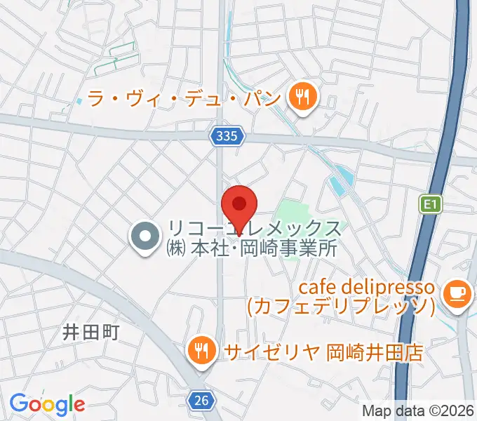 ヴィルトゥオーゾ岡崎店の地図