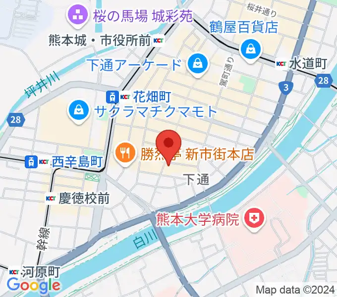 和楽器市場（森楽器）の地図