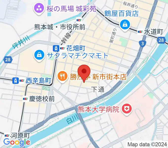 和楽器市場（森楽器）の地図