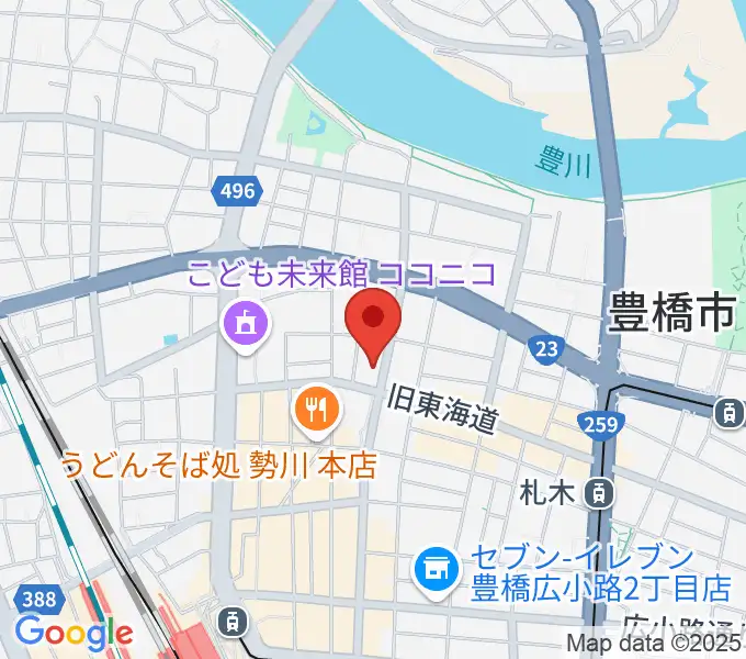 和楽器専門店 山とやの地図