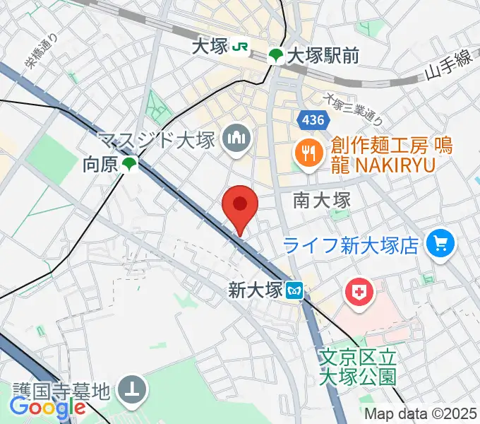 容山銘尺八の地図