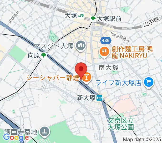 容山銘尺八の地図