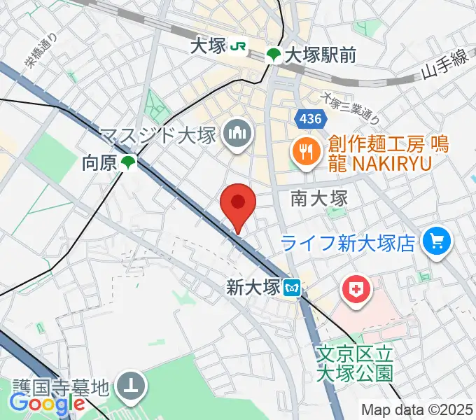 容山銘尺八の地図