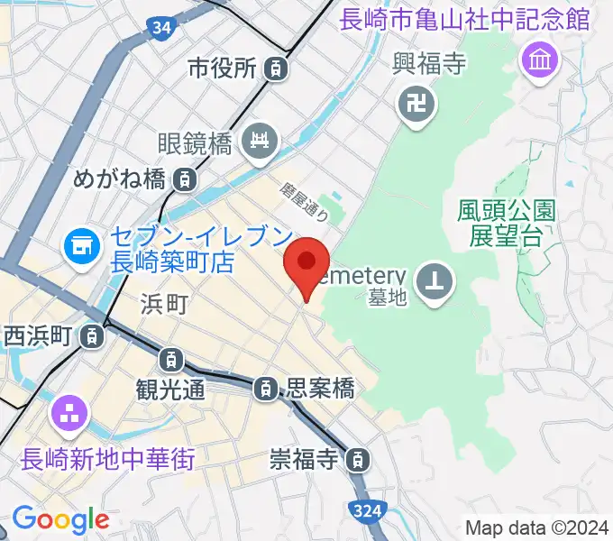 初美屋楽器店の地図