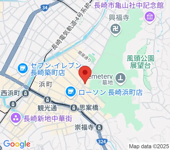 初美屋楽器店の地図