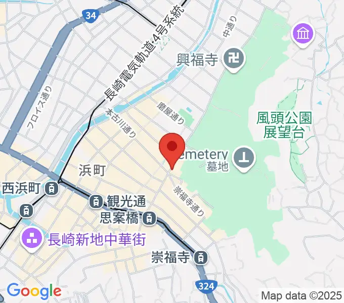 初美屋楽器店の地図