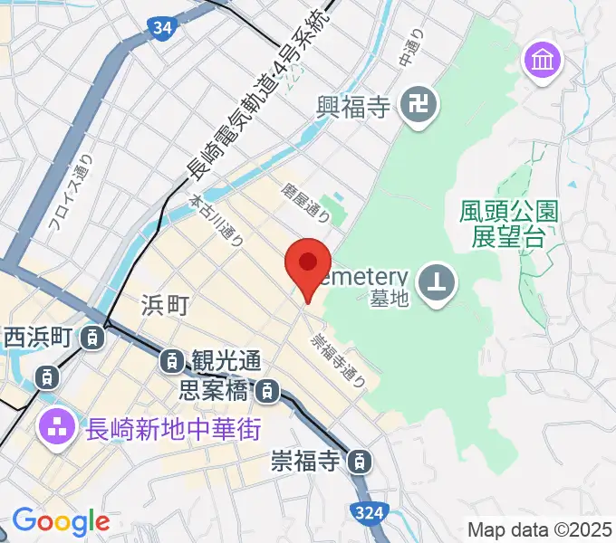 初美屋楽器店の地図
